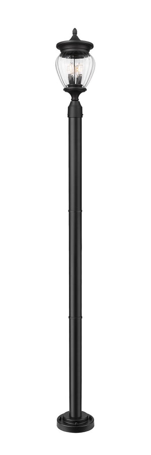 Z-Lite - 5016PHMR-5012P-BK - Three Light Outdoor Post Mounted Fixture - Davina - Black