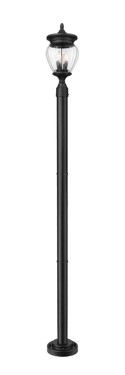 Z-Lite - 5016PHMR-5012P-BK - Three Light Outdoor Post Mounted Fixture - Davina - Black