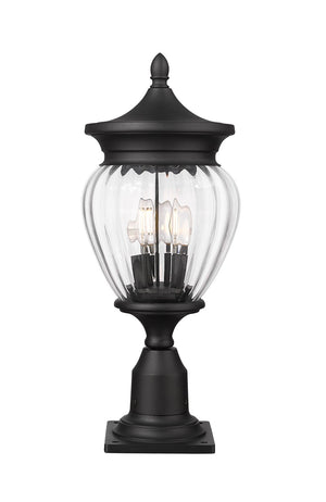 Z-Lite - 5016PHMR-533PM-BK - Three Light Outdoor Pier Mounted Fixture - Davina - Black