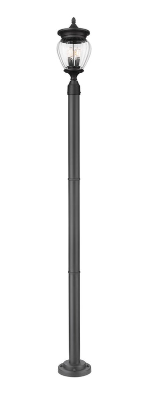 Z-Lite - 5016PHMR-567P-BK - Three Light Outdoor Post Mounted Fixture - Davina - Black