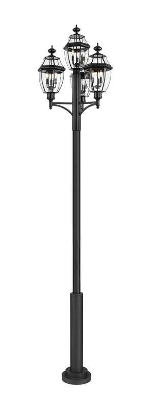 Z-Lite - 580PHB-4-5010P-BK - Three Light Outdoor Post Mount Fixture - Westover - Black