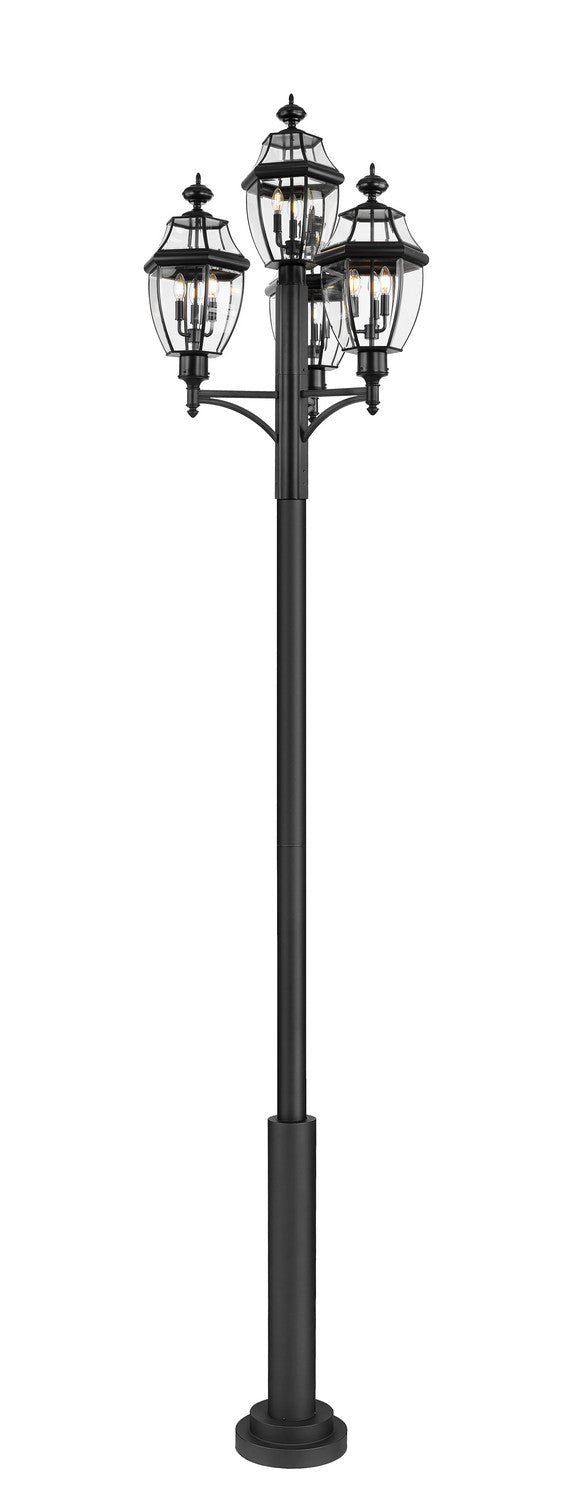 Z-Lite - 580PHB-4-5010P-BK - Three Light Outdoor Post Mount Fixture - Westover - Black