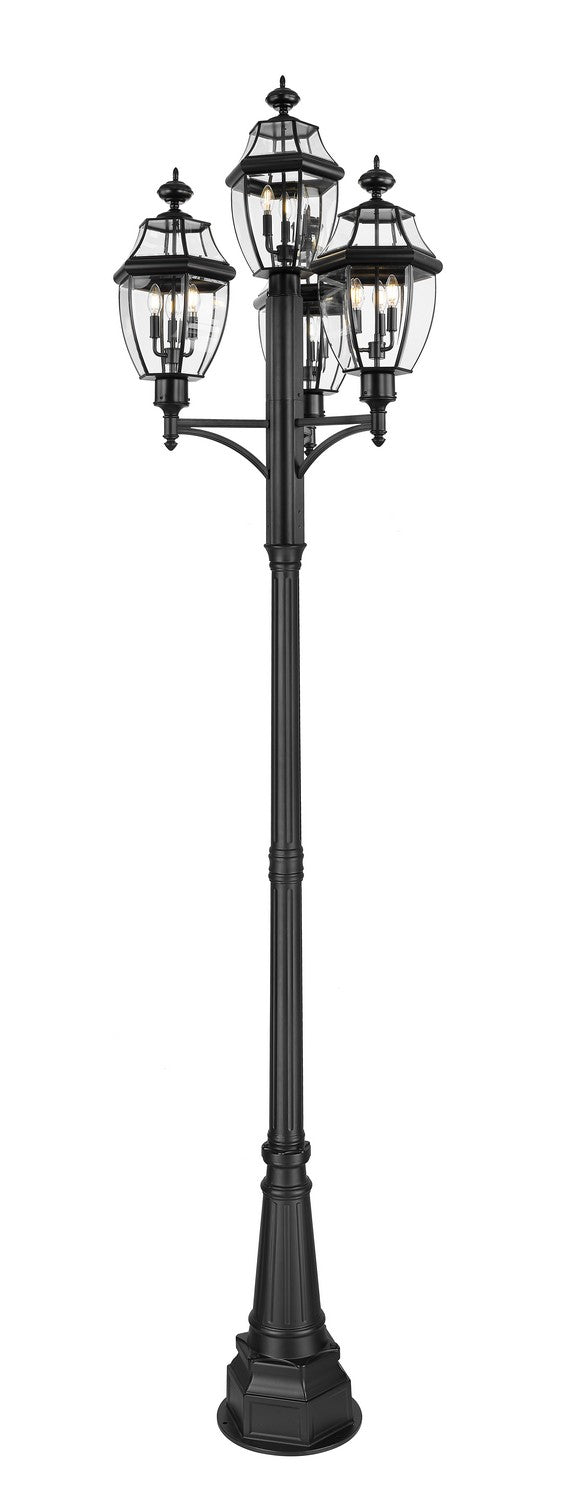 Z-Lite - 580PHB-4-564P-BK - Three Light Outdoor Post Mount Fixture - Westover - Black