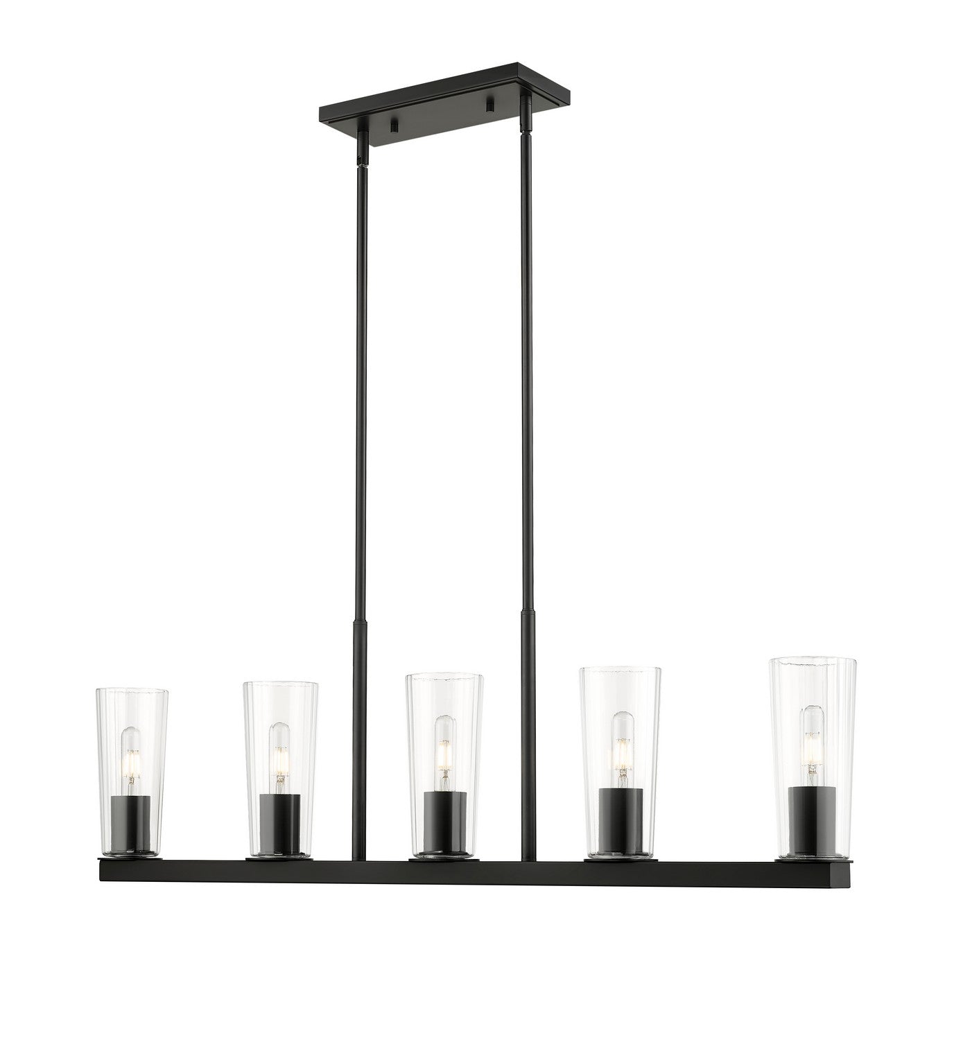 Z-Lite - 826-5L-MB - Five Light Linear Chandelier - Titus - Matte Black