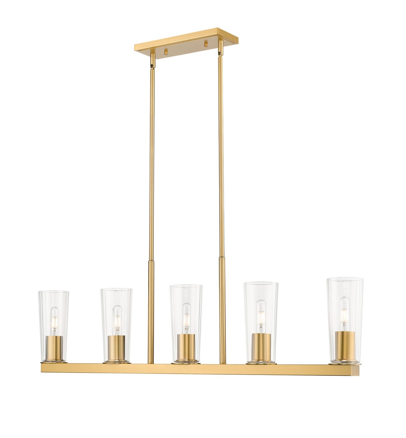 Z-Lite - 826-5L-MGLD - Five Light Linear Chandelier - Titus - Modern Gold