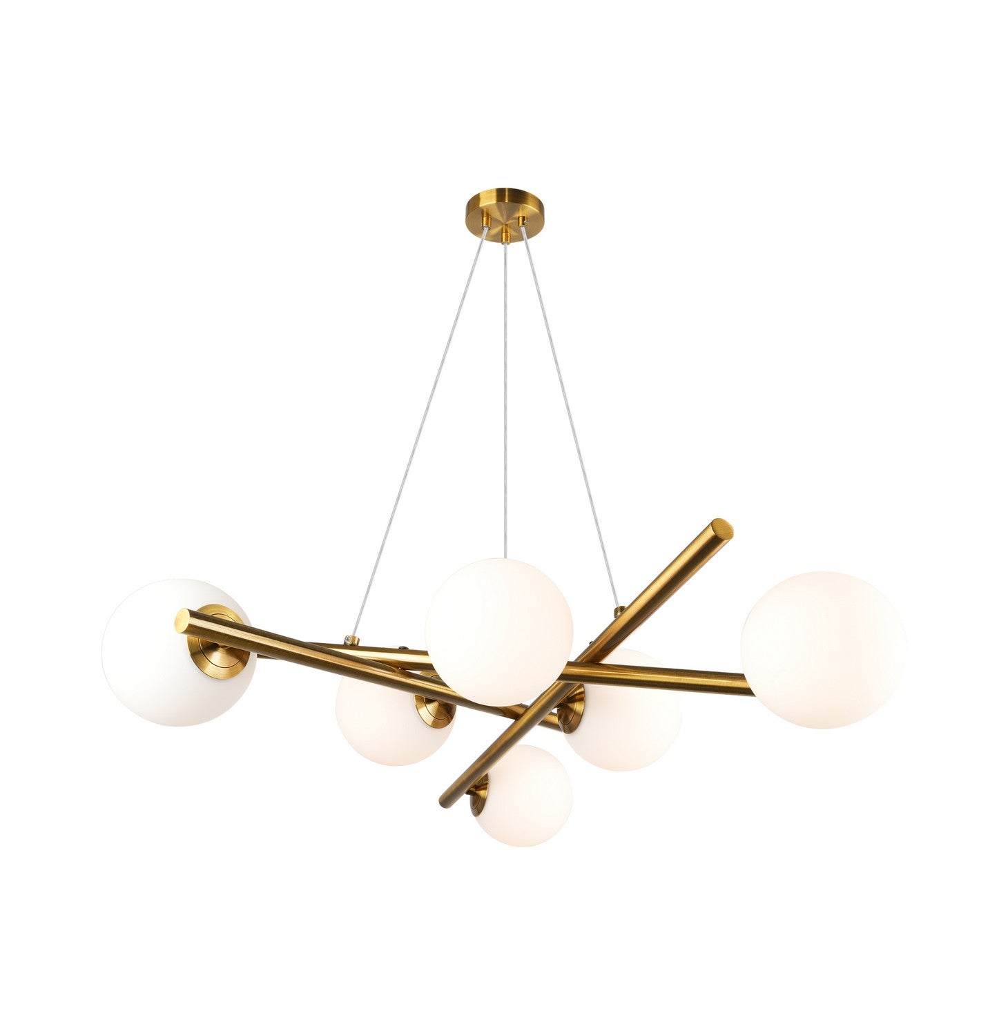 Artcraft - AC11976BR - Six Light Chandelier - Modena - Plated Brushed Brass