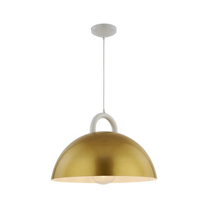 Artcraft - AC12000BR - One Light Pendant - Pantheon - Gold, White