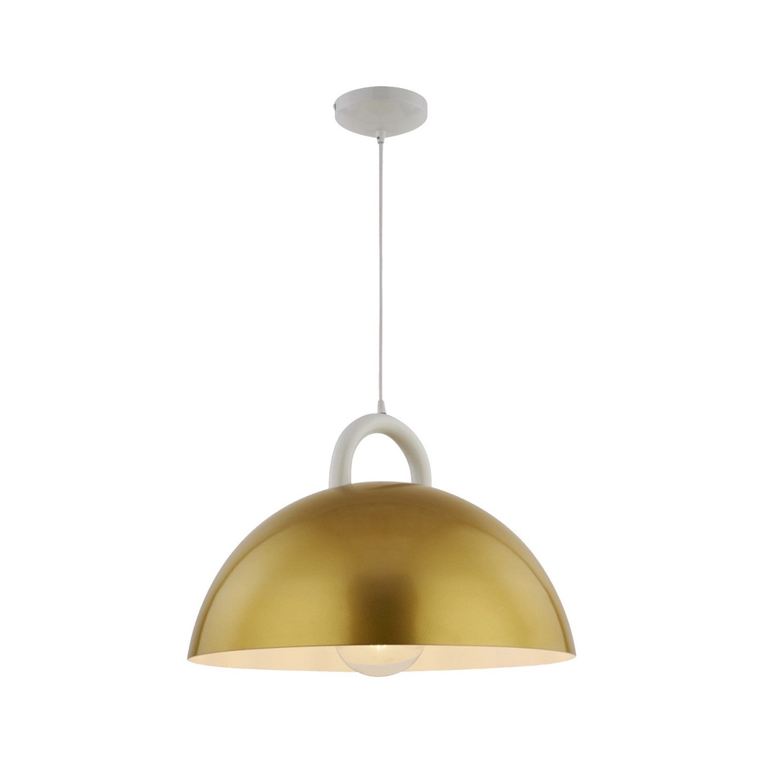 Artcraft - AC12001BR - One Light Pendant - Pantheon - Gold, White