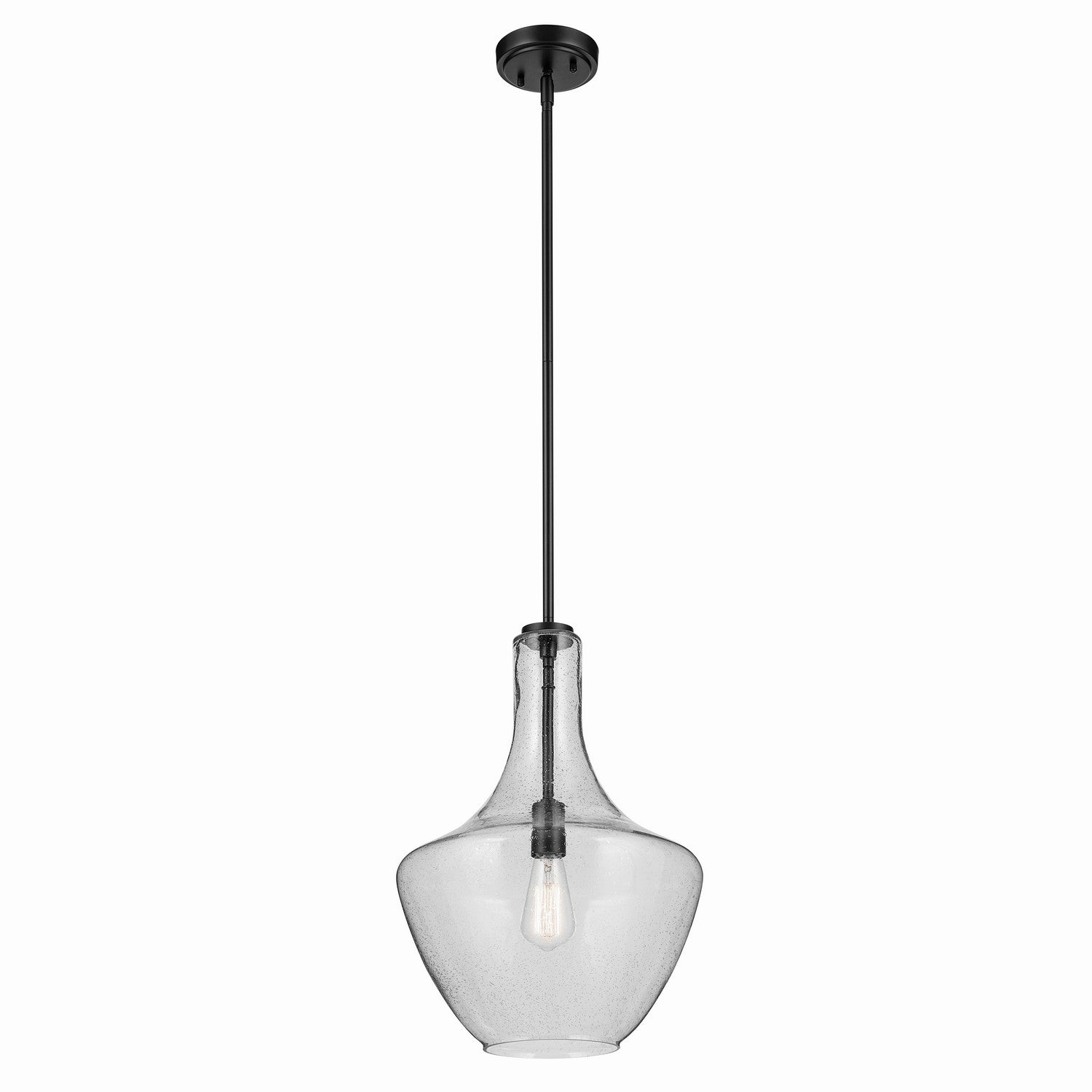 Kichler - 42046BKCS - One Light Pendant - Everly - Black