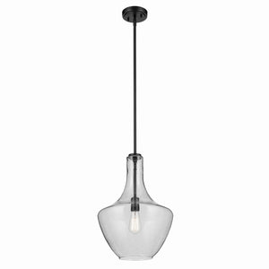 Kichler - 42046BKCS - One Light Pendant - Everly - Black