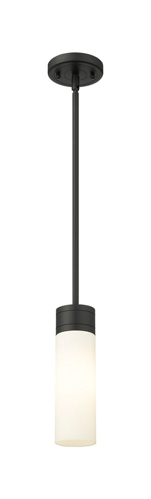 Innovations - 617-1S-BK-G617-8WH - One Light Mini Pendant - Downtown Urban - Matte Black