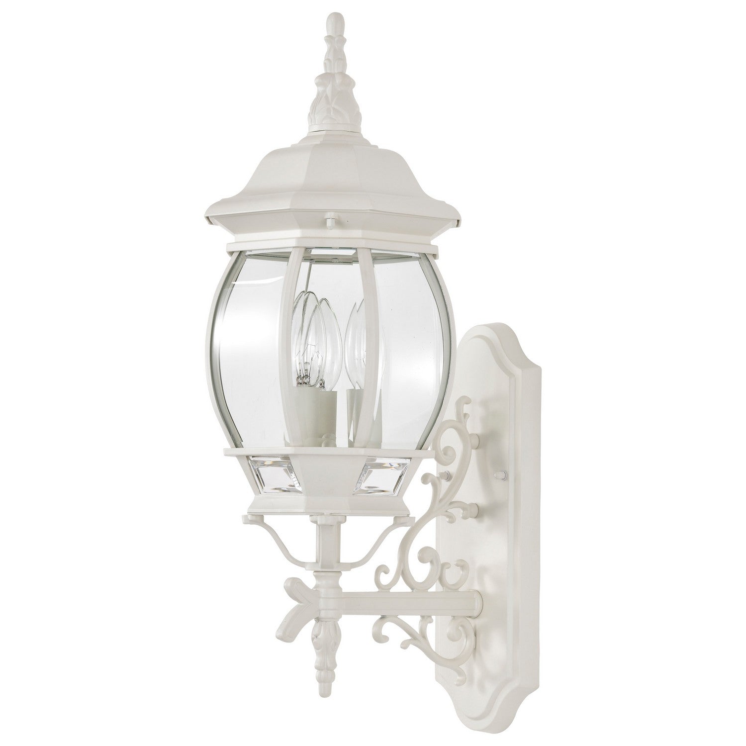 Nuvo Lighting - 60-888 - Three Light Outdoor Wall Lantern - Central Park - White