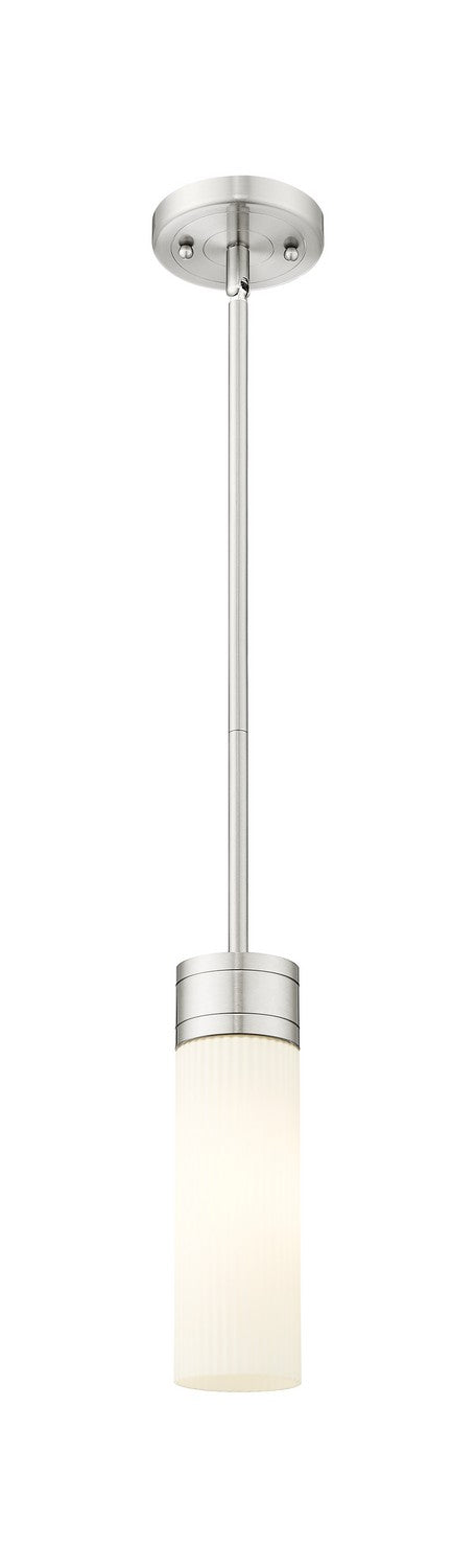 Innovations - 617-1S-SN-G617-8SWH - One Light Mini Pendant - Downtown Urban - Satin Nickel