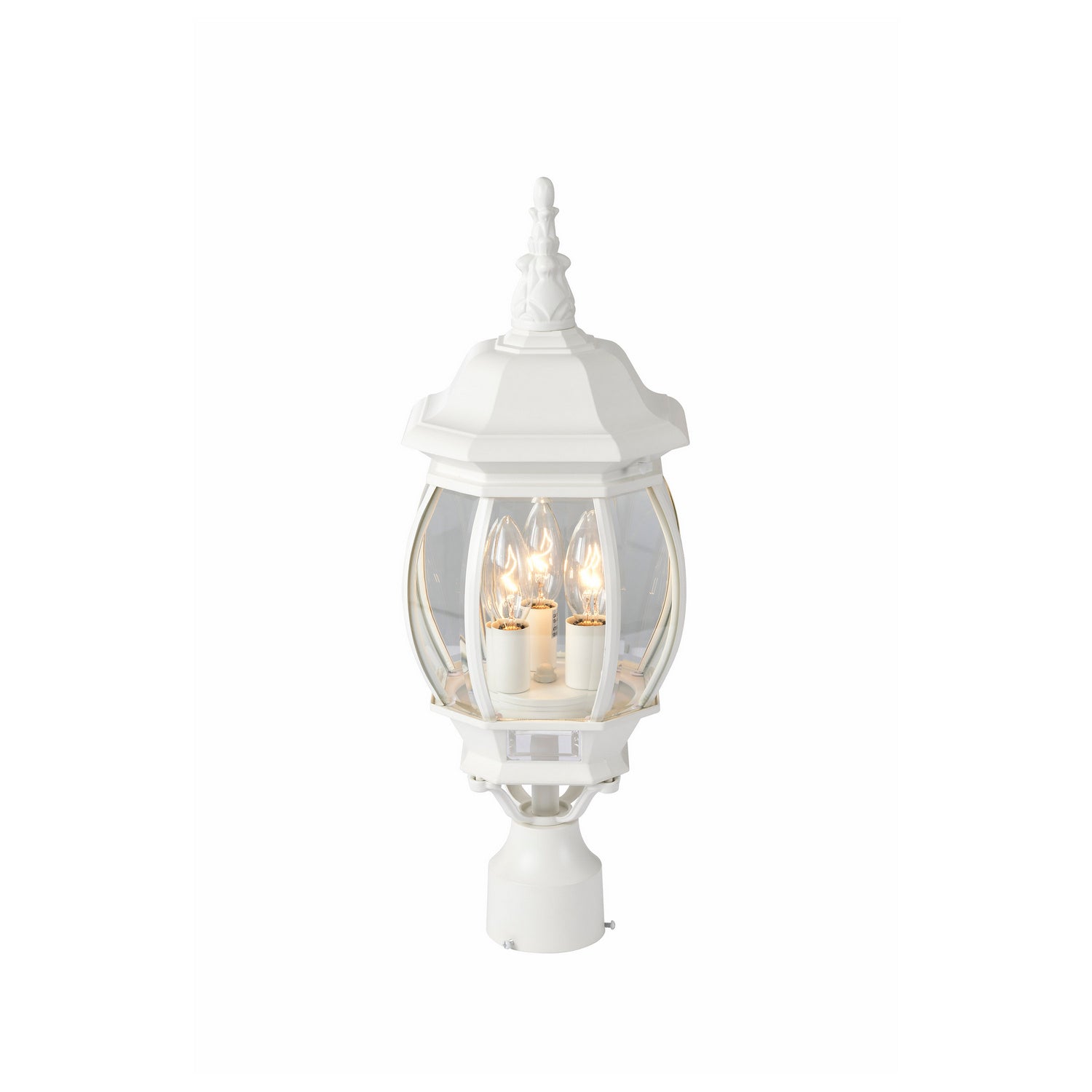 Nuvo Lighting - 60-897 - Three Light Post Lantern - Central Park - White