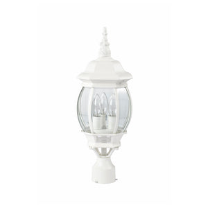 Nuvo Lighting - 60-897 - Three Light Post Lantern - Central Park - White