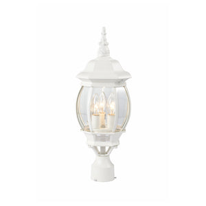 Nuvo Lighting - 60-897 - Three Light Post Lantern - Central Park - White