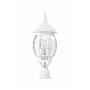 Nuvo Lighting - 60-897 - Three Light Post Lantern - Central Park - White