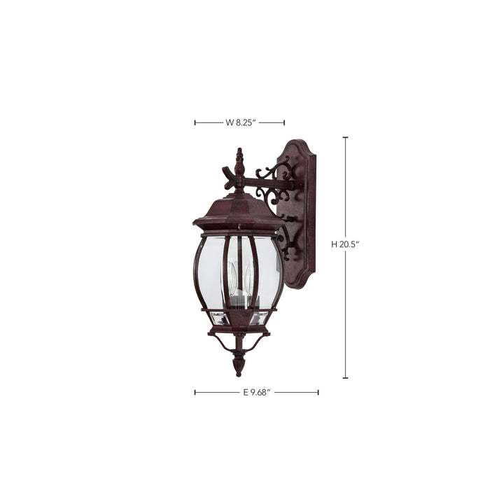 Nuvo Lighting - 60-892 - Three Light Outdoor Wall Lantern - Central Park - Old Bronze