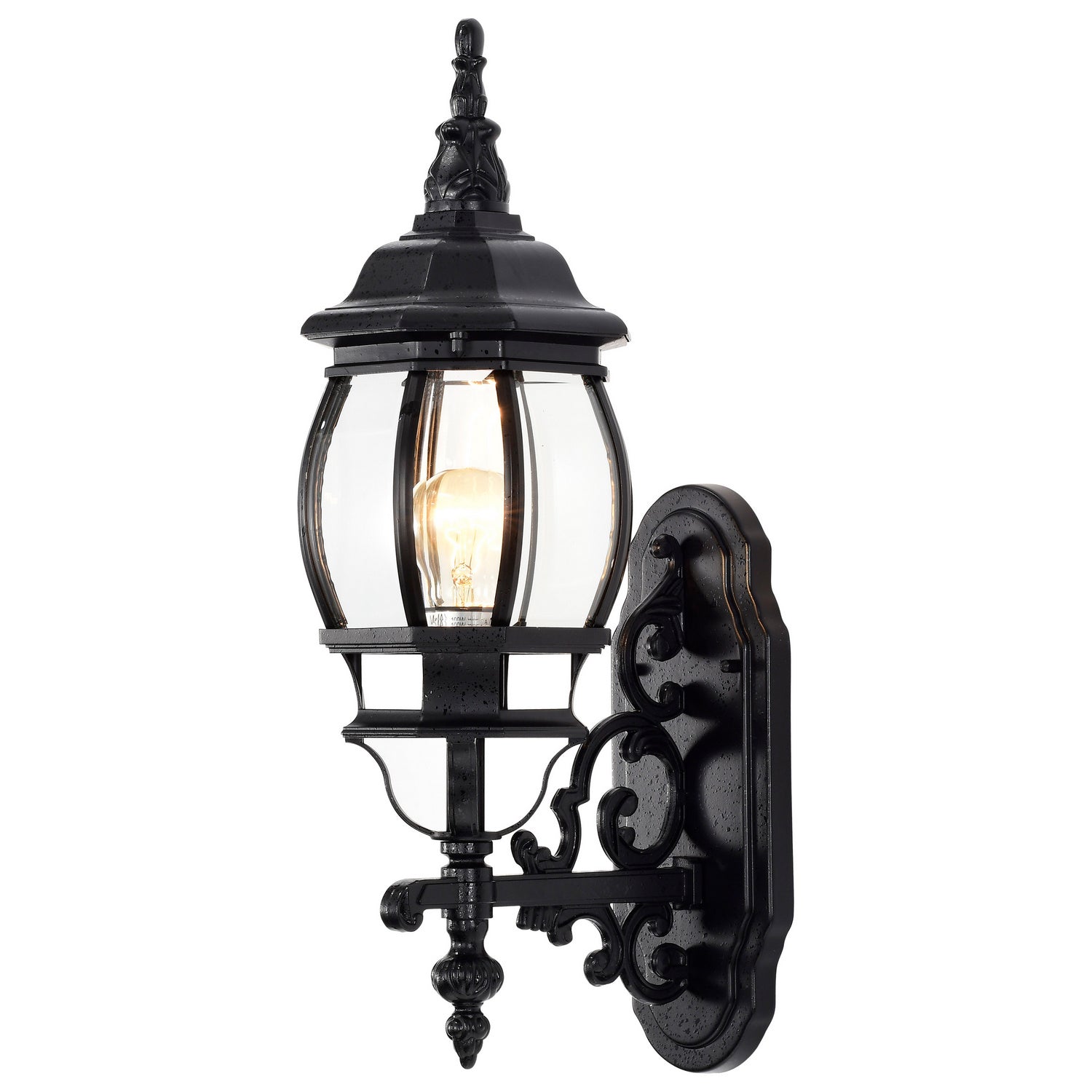 Nuvo Lighting - 60-887 - One Light Outdoor Wall Lantern - Central Park - Textured Black