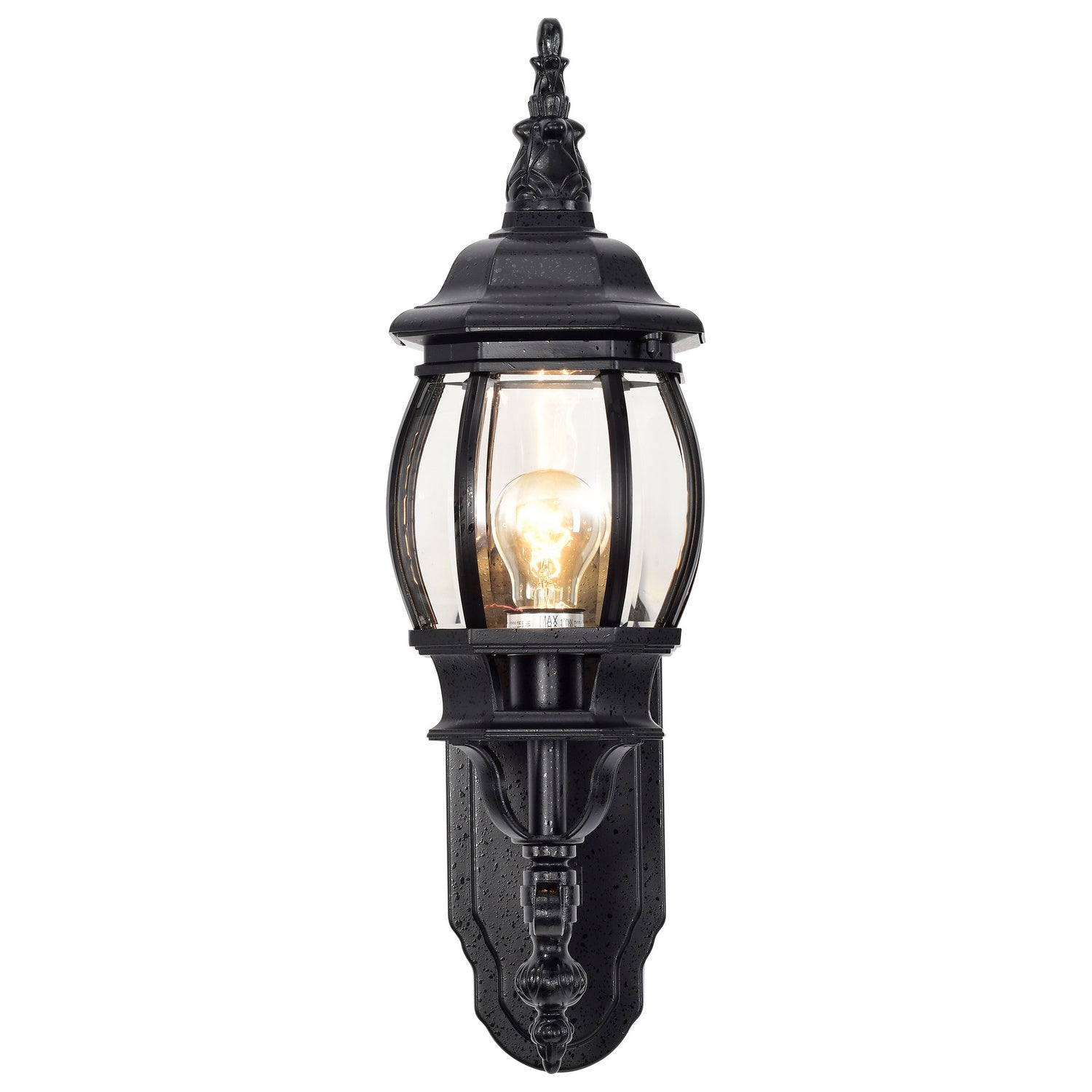 Nuvo Lighting - 60-887 - One Light Outdoor Wall Lantern - Central Park - Textured Black