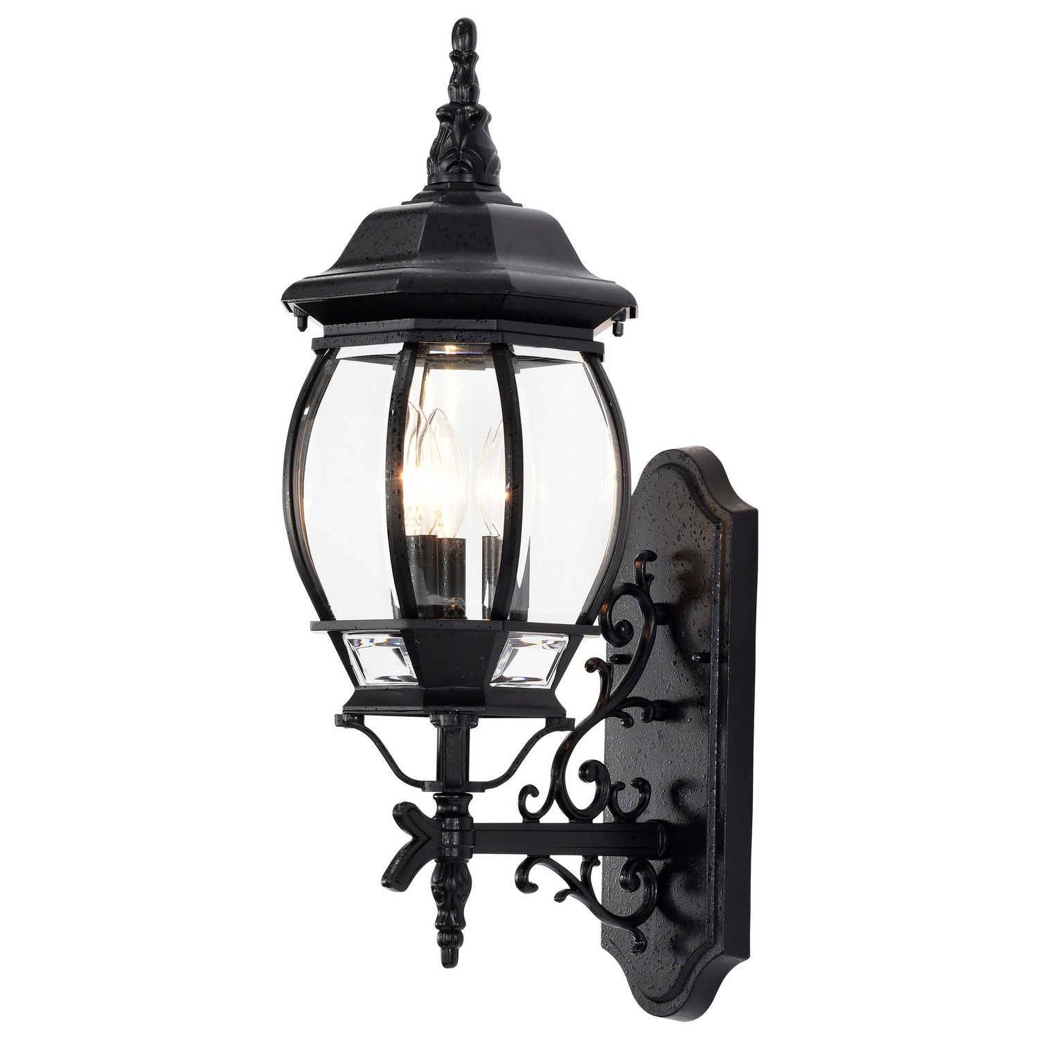 Nuvo Lighting - 60-890 - Three Light Outdoor Wall Lantern - Central Park - Textured Black