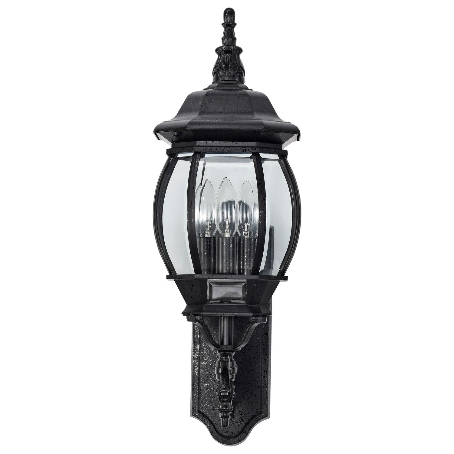 Nuvo Lighting - 60-890 - Three Light Outdoor Wall Lantern - Central Park - Textured Black