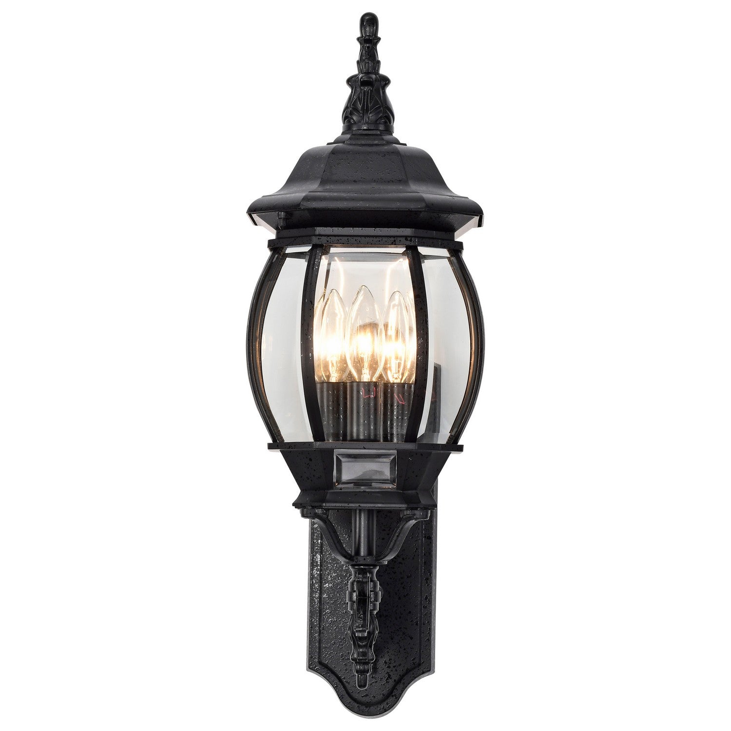 Nuvo Lighting - 60-890 - Three Light Outdoor Wall Lantern - Central Park - Textured Black