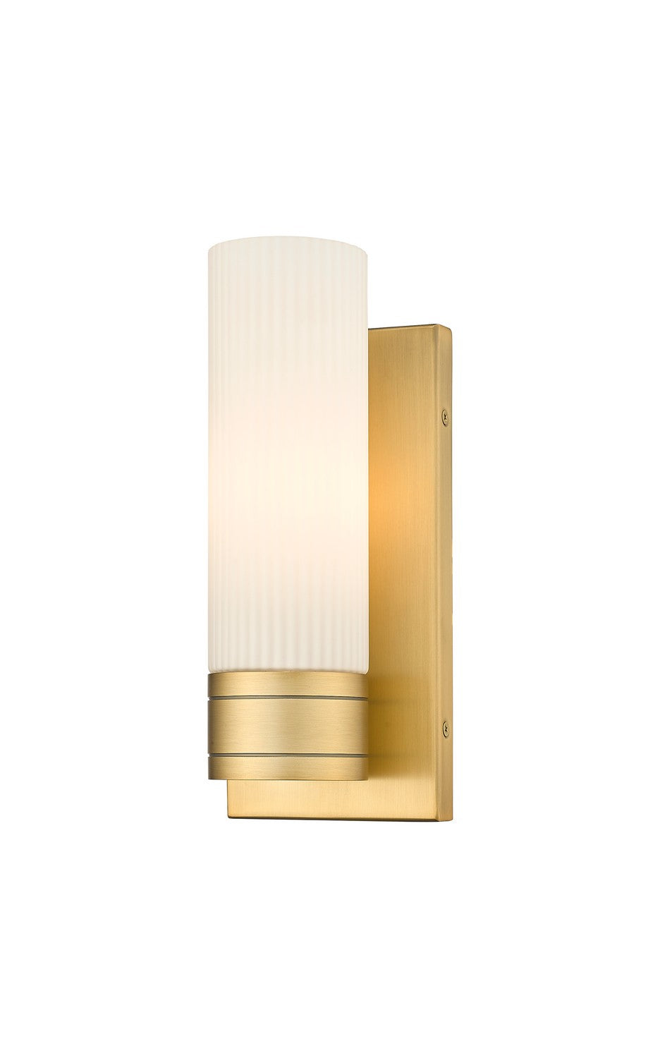 Innovations - 617-1W-BB-G617-8SWH - One Light Wall Sconce - Downtown Urban - Brushed Brass