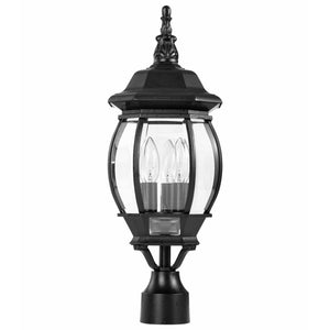 Nuvo Lighting - 60-899 - Three Light Post Lantern - Central Park - Textured Black