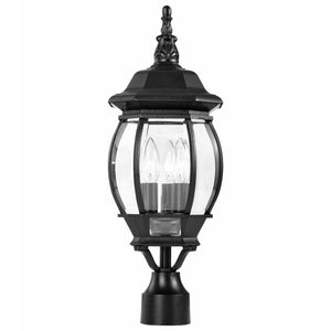 Nuvo Lighting - 60-899 - Three Light Post Lantern - Central Park - Textured Black