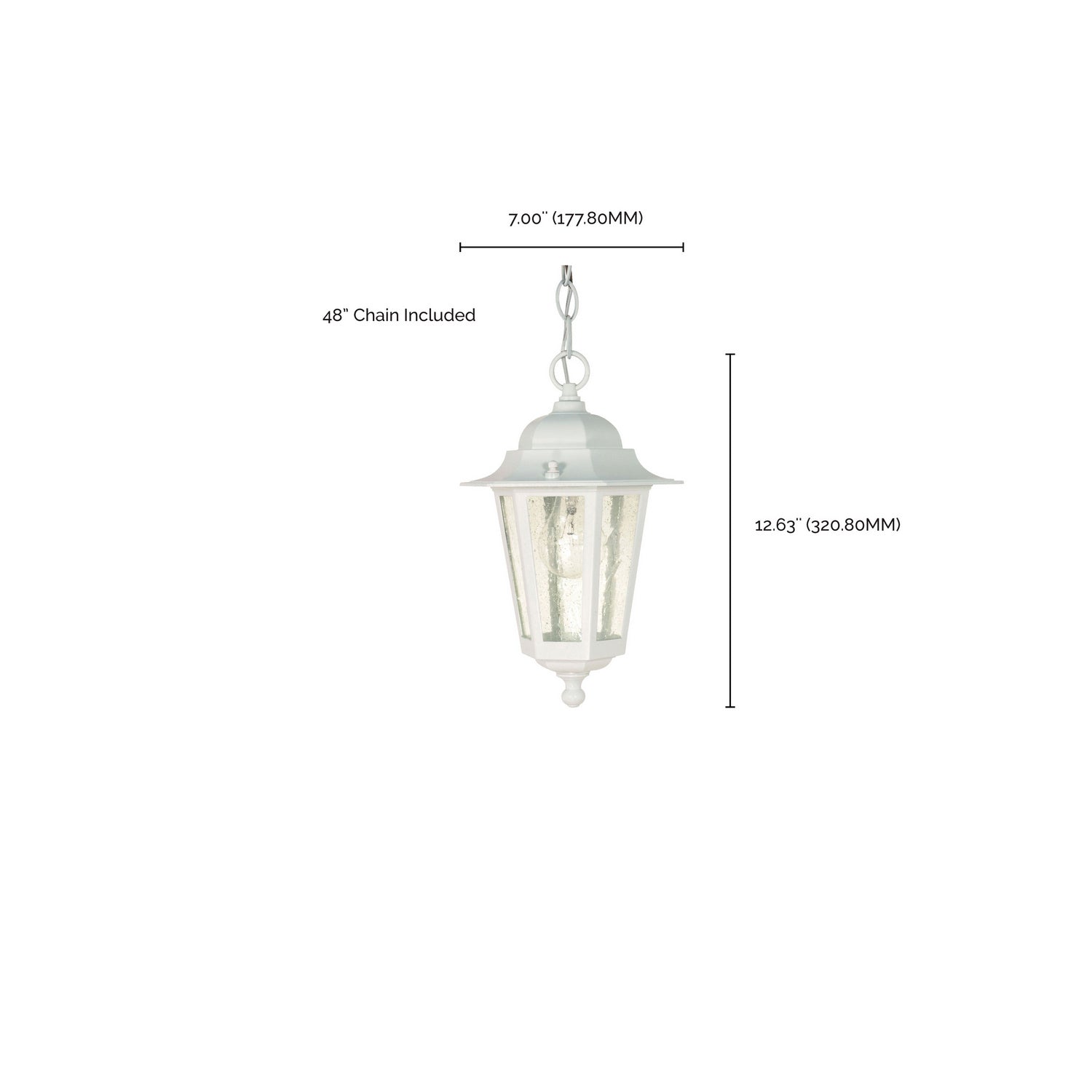 Nuvo Lighting - 60-991 - One Light Hanging Lantern - Cornerstone - White