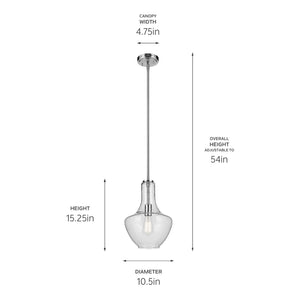 Kichler - 42141CHCS - One Light Pendant - Everly - Chrome