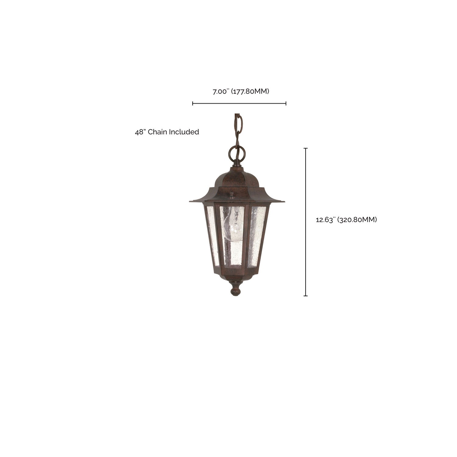 Nuvo Lighting - 60-992 - One Light Hanging Lantern - Cornerstone - Old Bronze