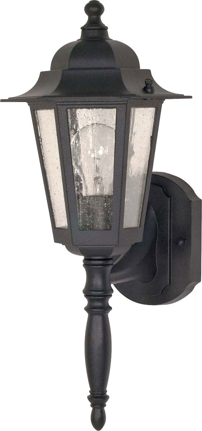 Nuvo Lighting - 60-987 - One Light Outdoor Wall Lantern - Cornerstone - Textured Black