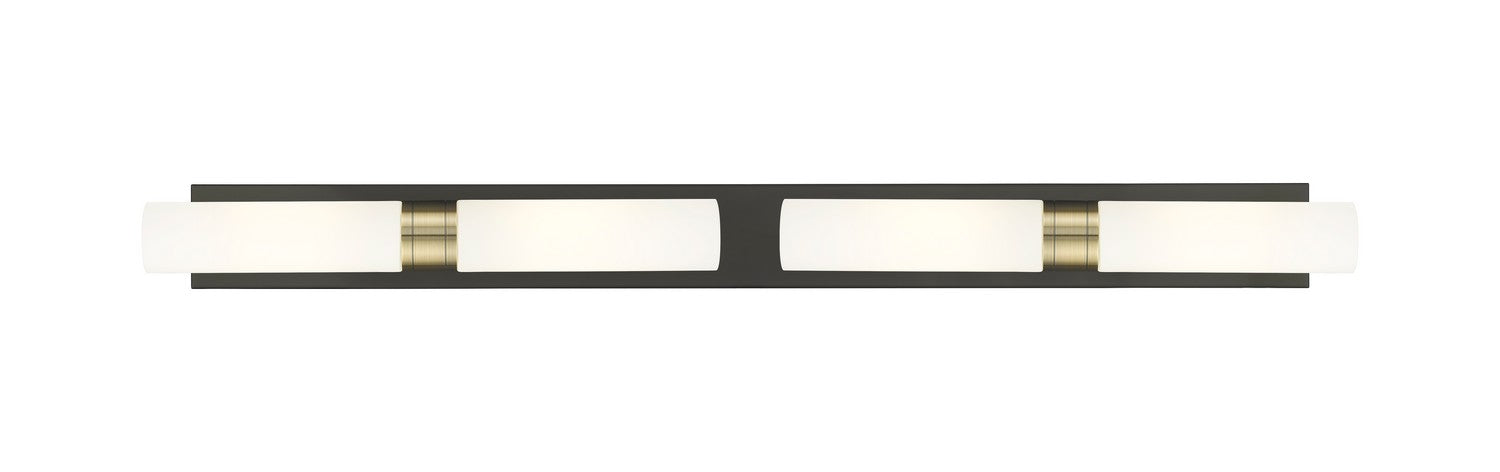 Innovations - 617L-4W-BAB-G617-11WH - Four Light Bath Vanity - Downtown Urban - Black Antique Brass