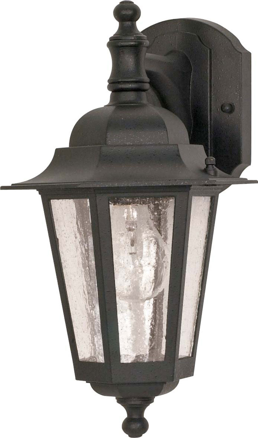 Nuvo Lighting - 60-990 - One Light Outdoor Wall Lantern - Cornerstone - Textured Black