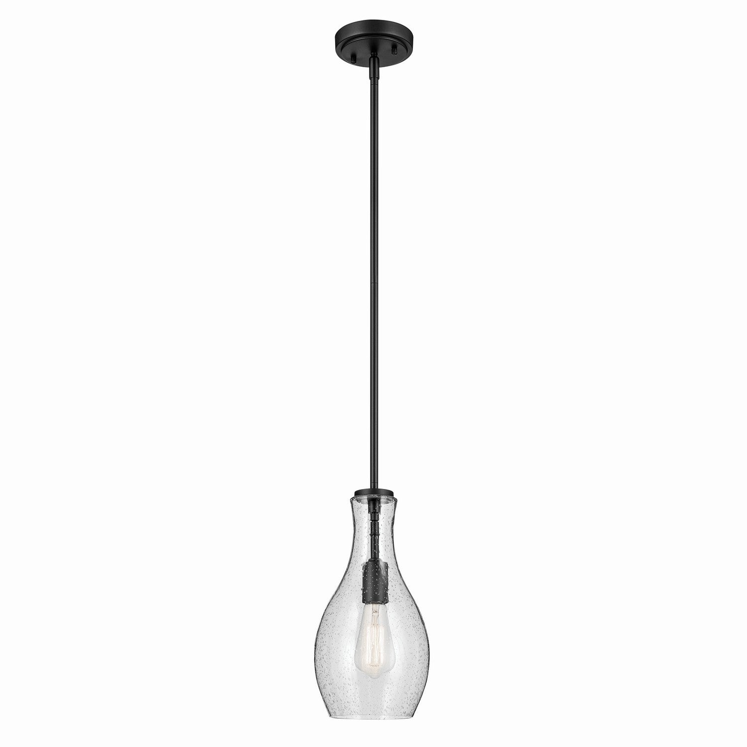 Kichler - 42456BKCS - One Light Pendant - Everly - Black