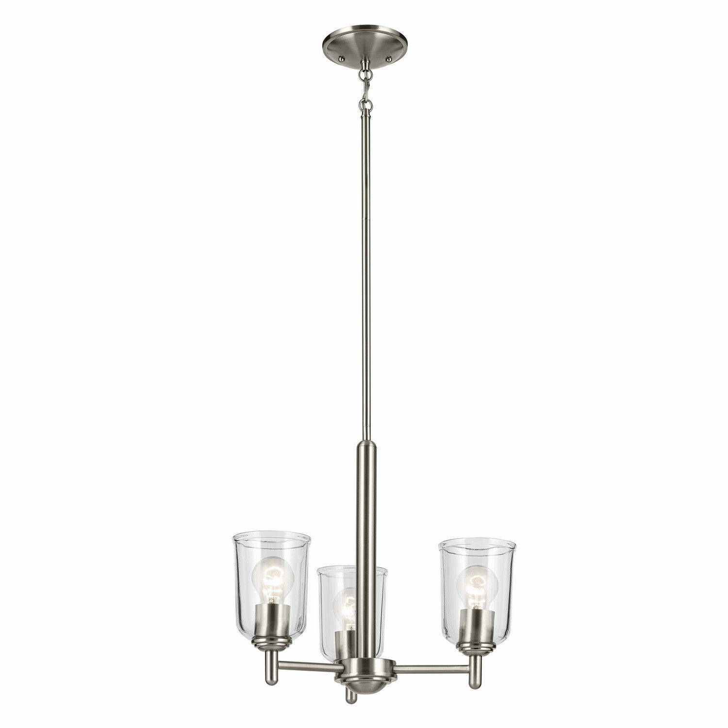 Kichler - 43670NICLR - Three Light Mini Chandelier - Shailene - Brushed Nickel