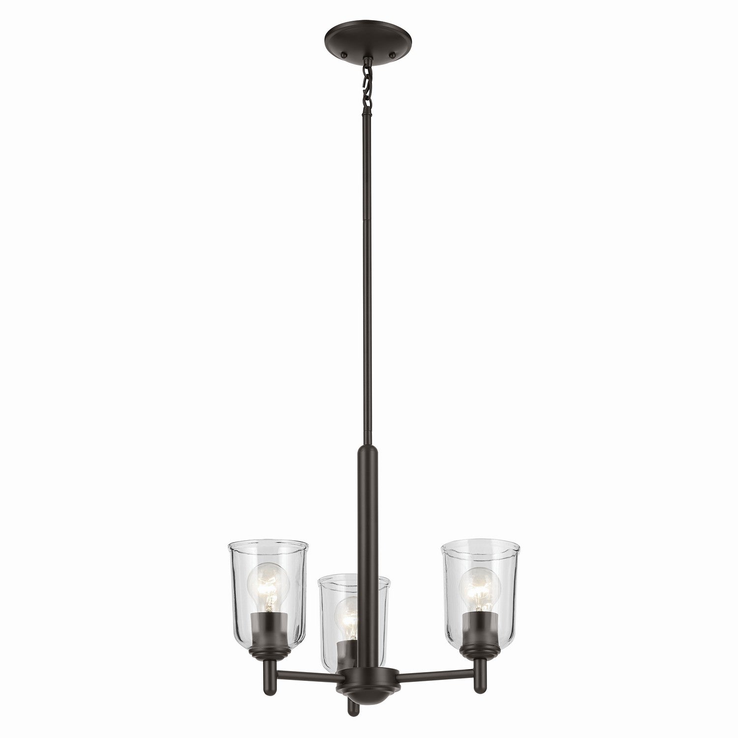 Kichler - 43670OZCLR - Three Light Mini Chandelier - Shailene - Olde Bronze