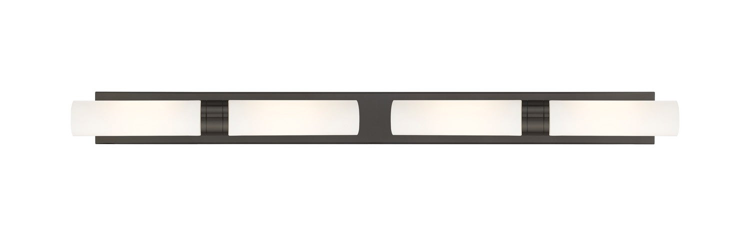 Innovations - 617L-4W-OB-G617-11WH - Four Light Bath Vanity - Downtown Urban - Oil Rubbed Bronze