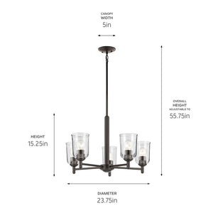 Kichler - 43671OZCLR - Five Light Chandelier - Shailene - Olde Bronze