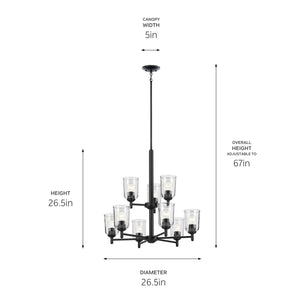 Kichler - 43672BKCLR - Nine Light Chandelier - Shailene - Black