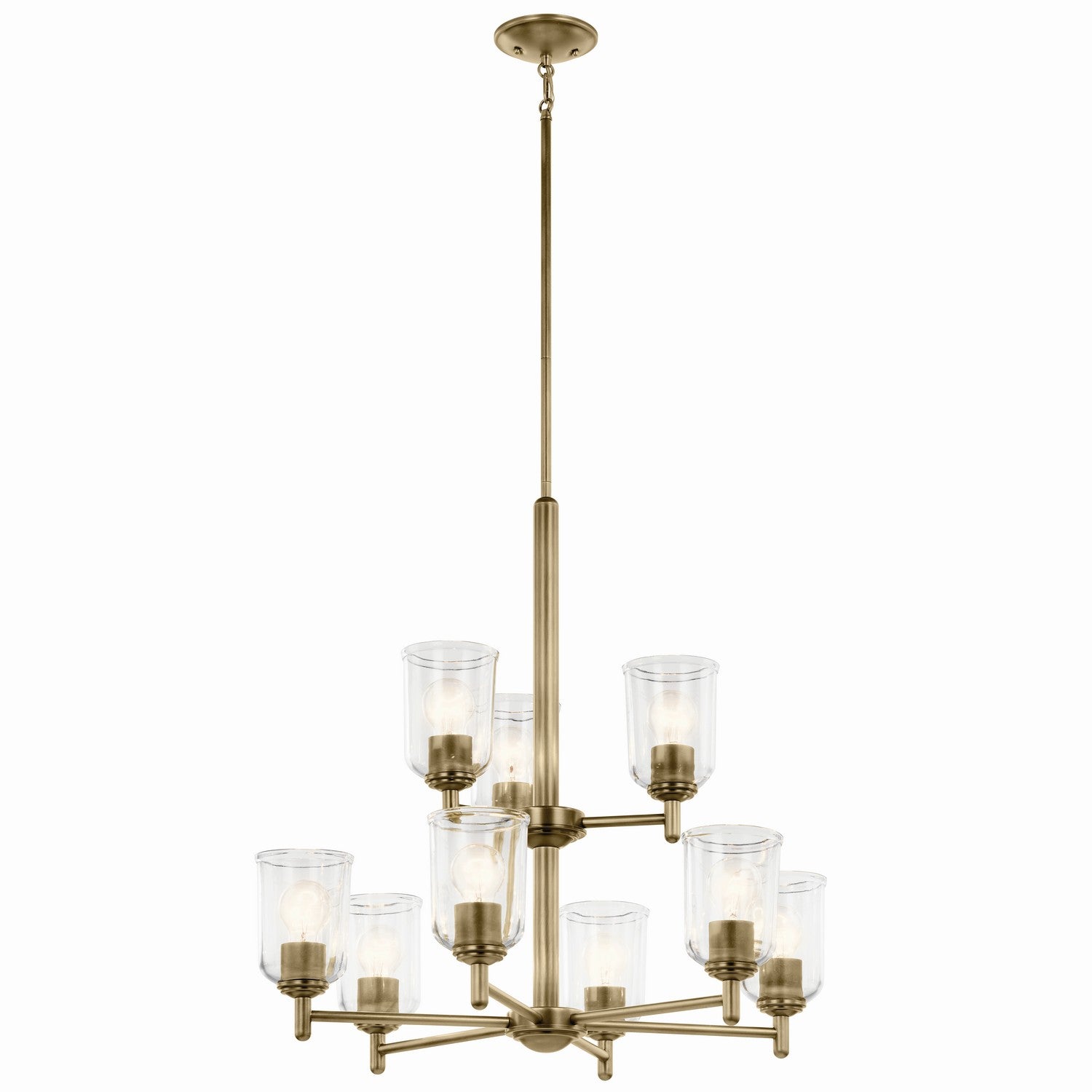 Kichler - 43672NBRCLR - Nine Light Chandelier - Shailene - Natural Brass