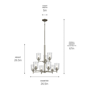 Kichler - 43672NICLR - Nine Light Chandelier - Shailene - Brushed Nickel