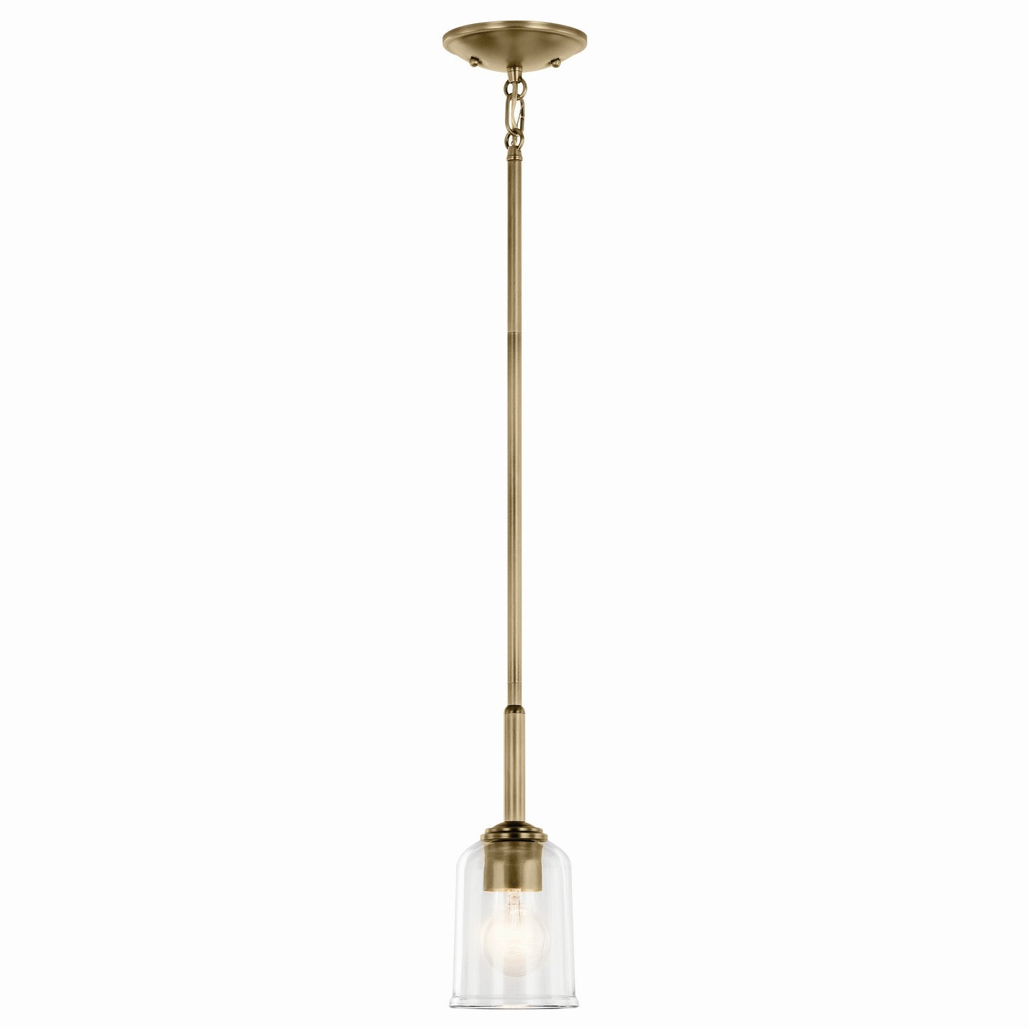 Kichler - 43674NBRCLR - One Light Mini Pendant - Shailene - Natural Brass