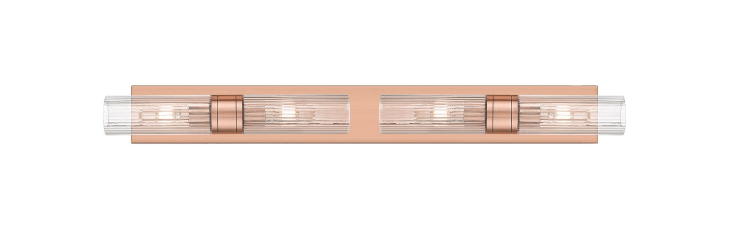 Innovations - 617S-4W-AC-G617-8SCL - Four Light Bath Vanity - Downtown Urban - Antique Copper