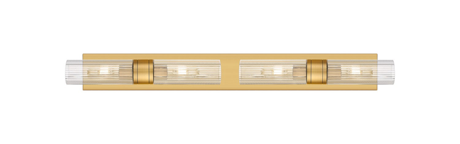 Innovations - 617S-4W-BB-G617-8SCL - Four Light Bath Vanity - Downtown Urban - Brushed Brass