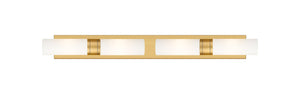 Innovations - 617S-4W-BB-G617-8SWH - Four Light Bath Vanity - Downtown Urban - Brushed Brass