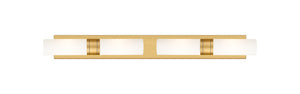 Innovations - 617S-4W-BB-G617-8WH - Four Light Bath Vanity - Downtown Urban - Brushed Brass