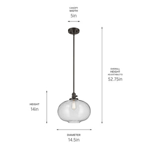 Kichler - 43911OZ - One Light Pendant - Avery - Olde Bronze